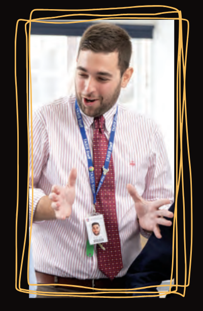 Michael Tzanis teaching students